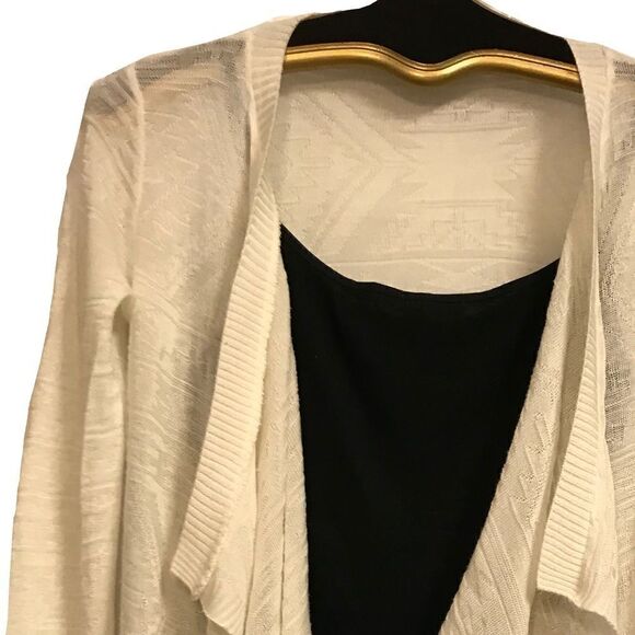 Charlotte Russe Ivory Waterfall Cardigan Sweater Small - Picture 6 of 9